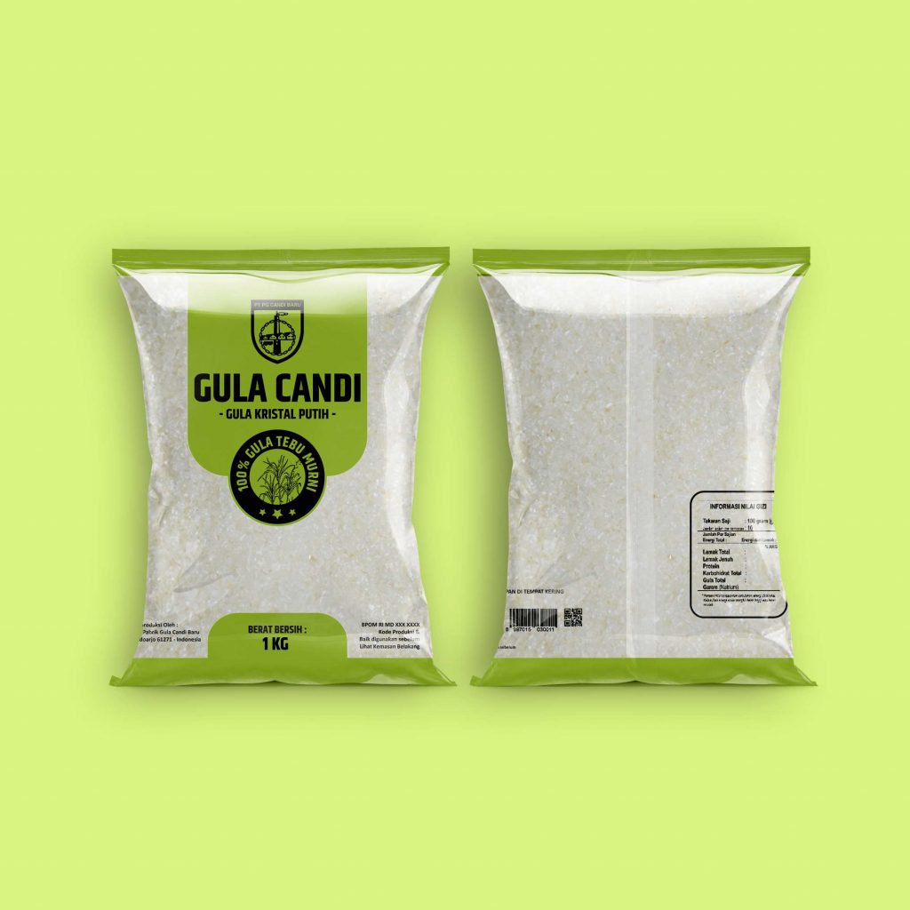 Kemasan terakhir yang bisa Anda gunakan untuk produk gula pasir adalah kemasan bantal. Kemasan ini umumnya dijual dipasaran, dengan ukuran 1 sampai 3 kg. cocok untuk penggunaan harian rumah tangga.
